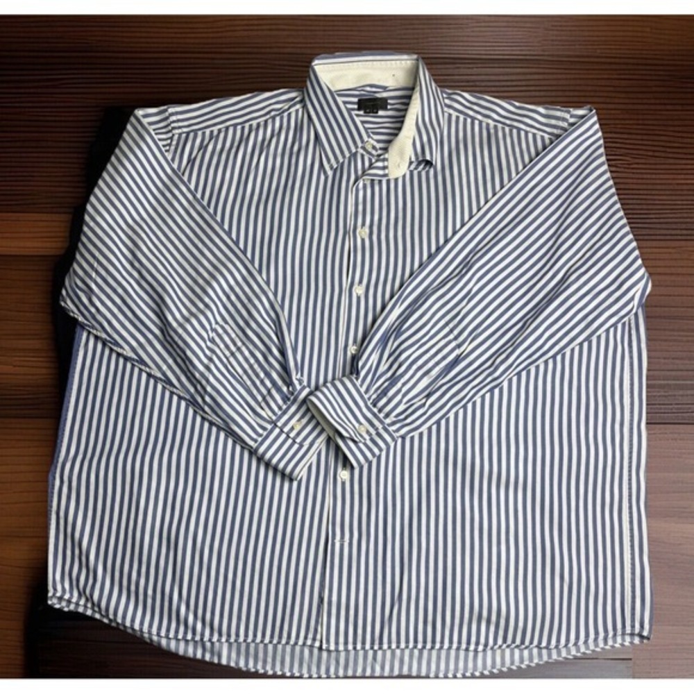 lipson Elite Blue, And White‎ Stripes, mens shirt 3XL Made In Canada